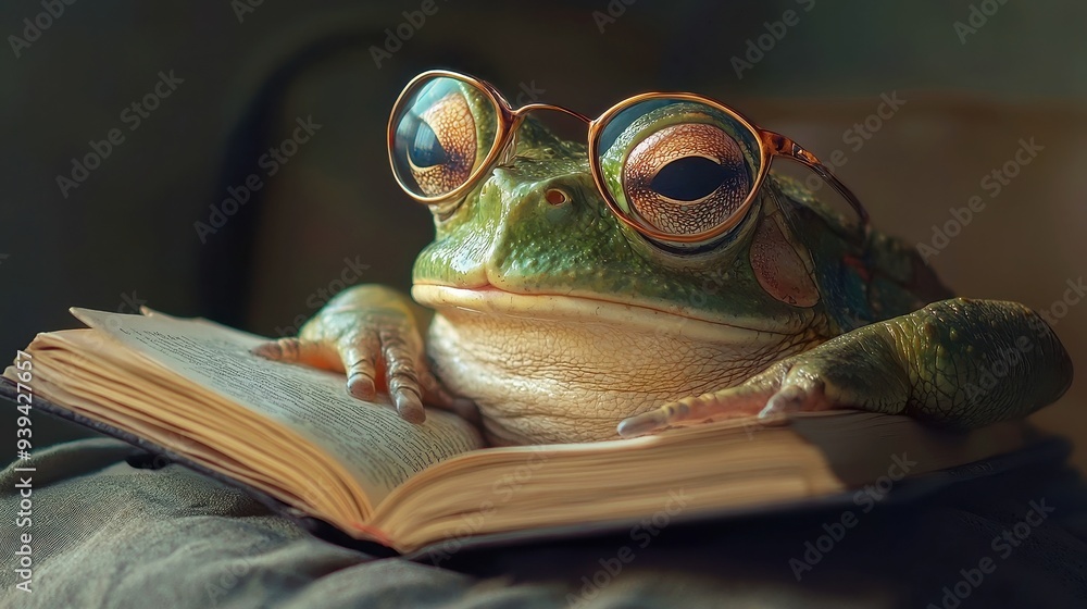Poster Pepe with Folder, a vibrant scene capturing a character engaged with a folder, surrounded by an open space, illuminated by soft, warm light, creating an inviting atmosphere
