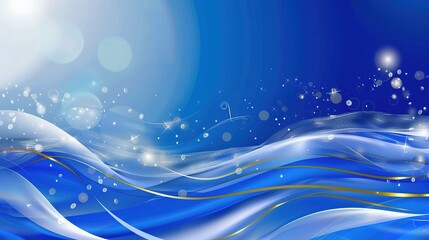 Elegant Blue Abstract Wave Background: A Modern, Fluid Design for Sophisticated Visuals and Digital Media