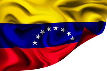 Venezuelan flag waving in the wind with accurate colors