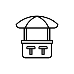 beach bar line icon