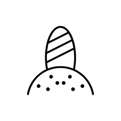 surfing board line icon