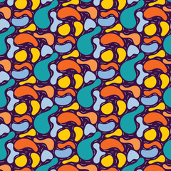 Colorful abstract patterns of organic or liquid forms