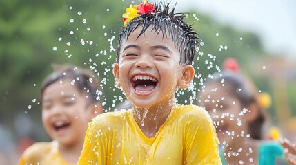 Vibrant Songkran water festival in Thailand