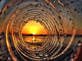 water drops on a glass
