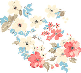 Background with Red flowers