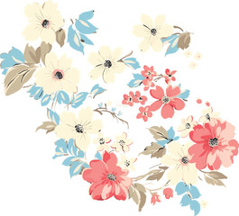 Fototapeta premium Background with Red flowers