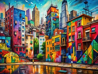 Crime-ridden cityscapes gave way to concrete canyons where hopeful eyes gazed out from shattered streets, desperation clutching at the steel hearts of skyscrapers.