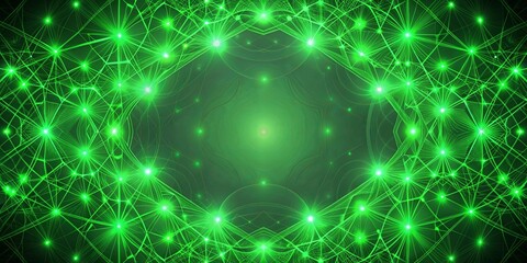 Obraz premium An abstract background with a green glowing pattern