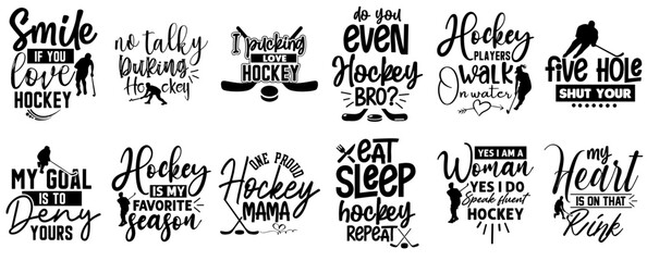 Minimal Hockey Trendy Retro Style Illustration, Invitation Collection Vector Illustration for Stationery, Social Media Post, Printable