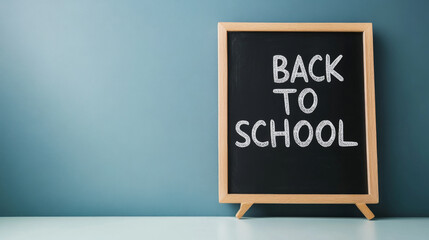 Back to school chalkboard on minimalistic background, education concept
