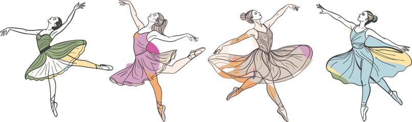 Inclusive Dance and Ballet Vector, Illustration, for various uses