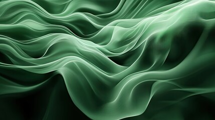 Obraz premium Abstract wallpaper with organic green lines, creating a flowing, natural design.