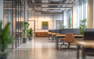 motion blur background of modern office interior design contemporary workspace for creative business defocus long exposure shake jerk