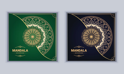 Social Media Banner mandala design vector template