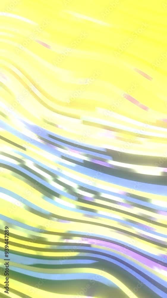 Poster colorful cyber shimmer with lines. motion. glitch effect with colorful background and shimmering lin