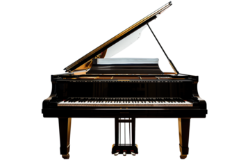 Black classic piano musical instrument ai generated image