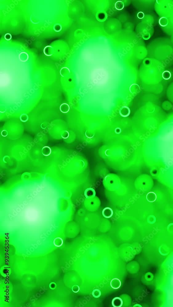 Poster abstract microorganisms and viruses under microscope. design. human immune system virus moving acros
