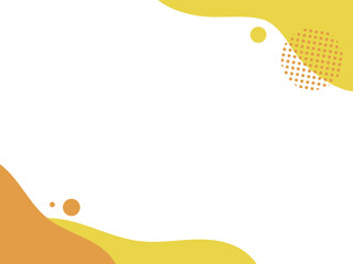 流体シェイプの背景イラスト素材　flat hand drawn fluid shapes background.Cute abstract shapes.Vector loose frame.