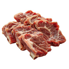 Fototapeta premium A pile of meat with a white background