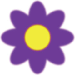 Y2K Blurred flower isolated illustration