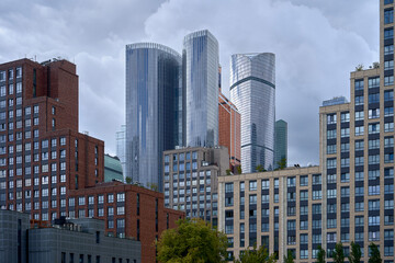 Moscow, Russia, July 22, 2024: Moscow-City High-rise buildings in the center of the Russian capital