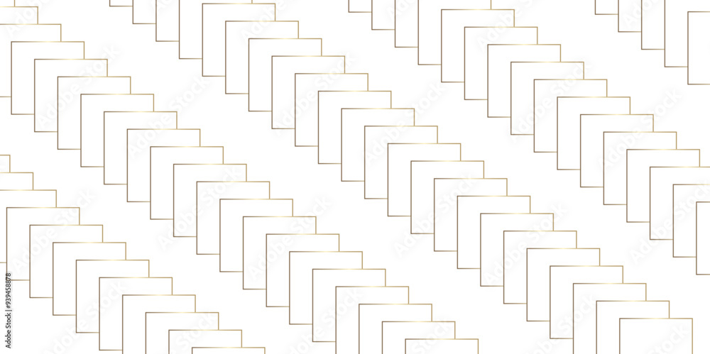 Poster mondrian style of diagonal square pattern vector. design geometric tile gold on black background. mo