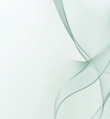 Elegant White Background with Soft Green Gradients and Subtle Wave Pattern for Product Packaging