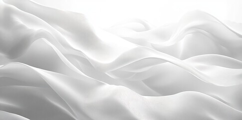 Obraz premium Abstract White Fabric with Wavy Lines and Ripples