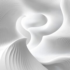 Abstract White Curved Lines Creating an Illusion of Depth and Space