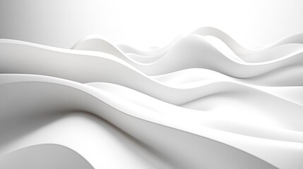 Fototapeta premium Abstract White Curved Surface with Smooth Transitions