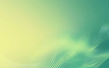 Obraz premium Abstract Green Gradient Background with Halftone Dots and Copy Space for Web Banner