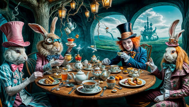 Alice in Wonderland based on the Mad Tea Party