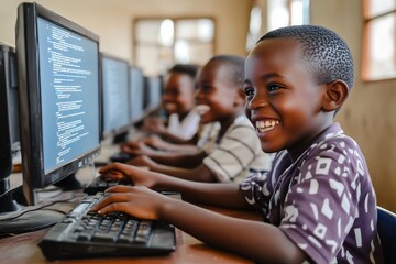 Happy African Child Learning Technology