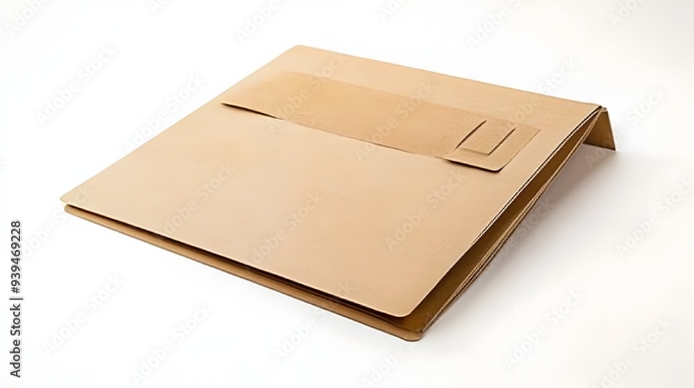 Poster minimalist file folder with a tab for labeling isolated on a clean white background creating a simpl