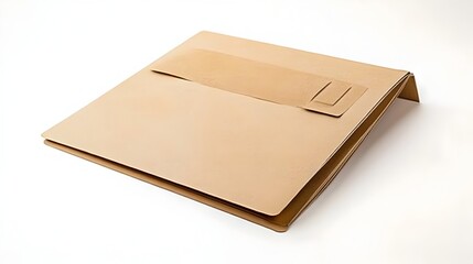 Minimalist file folder with a tab for labeling isolated on a clean white background creating a simple and organized space for office business or administrative concepts