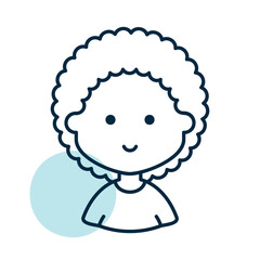 Avatar young sexy woman with african hairstyle