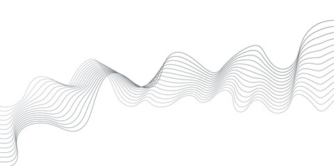 Abstract wave blend lines on transparent background. Design for banner, wallpaper, background and many more. Undulate Grey Wave Swirl, frequency sound wave, twisted curve lines with blend effect.	