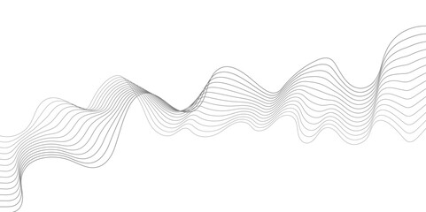 Abstract wave blend lines on transparent background. Design for banner, wallpaper, background and many more. Undulate Grey Wave Swirl, frequency sound wave, twisted curve lines with blend effect.	