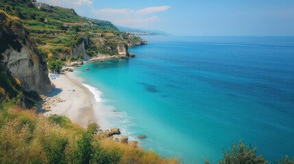 Obraz premium Scenic Coastal Landscape with a Beach