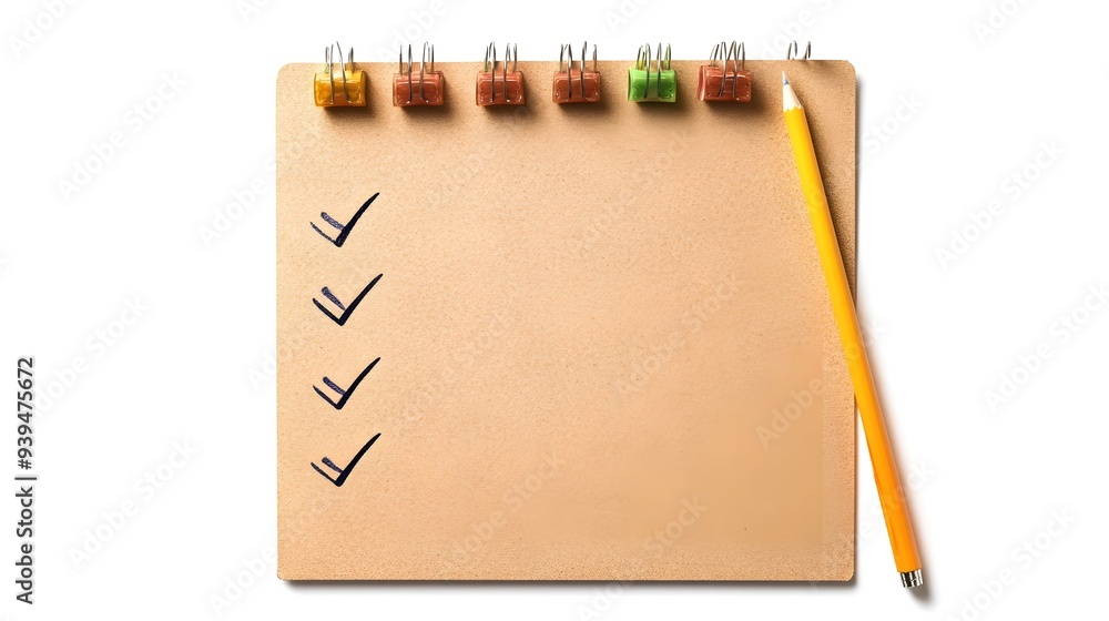 Poster organized to do list with checked off tasks on a clean white background representing progress achiev