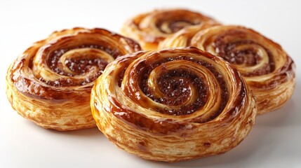 23. Danish Pastry, swirled pastry, 3D illustration