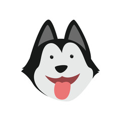 Charming Cartoon Dog Head Vector Illustration