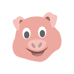 Pig Head Vector Graphic Design Illustration