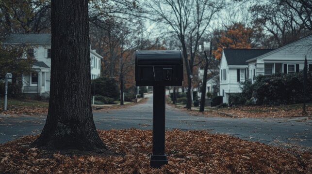 Mailbox in a leafy street