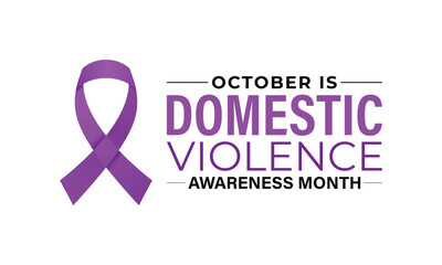 Domestic Violence Awareness Month. Banner poster, flyer and background design template. Vector illustration