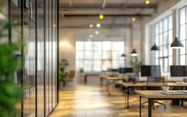 motion blur background of modern office interior design contemporary workspace for creative business defocus long exposure shake jerk