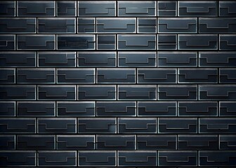 Naklejka premium Modern Elegant Dark Glass Wall Design Architectural Interior