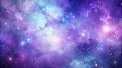 Fototapeta premium Abstract pastel purple galaxy nebula background, space, stars, universe, nebulae, cosmic, celestial, astronomy, fantasy