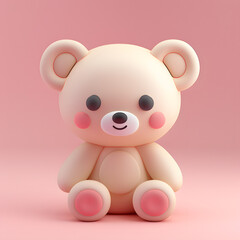 Obraz premium bear cute adorable pastel color