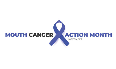 Mouth cancer action month. background, banner, card, poster, template. Vector illustration.